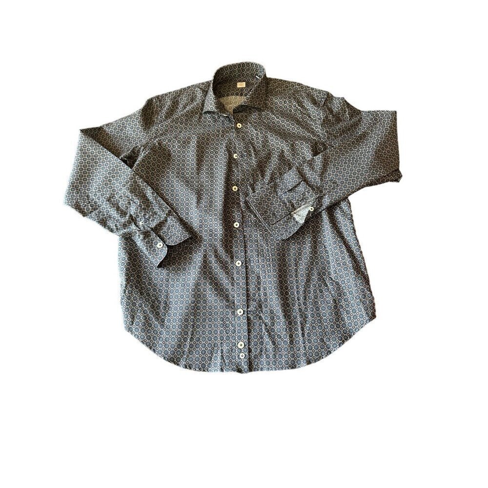 Eleventy Platinum Special Collection Men's Button-Up Shirt 100% Cotton Size 17/4